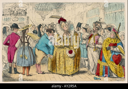 Fancy Dress Party 1854 Stockfoto