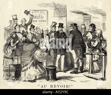 Dickens Cartoon 1867 Stockfoto