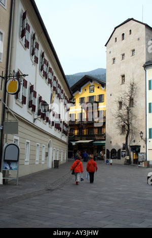 Mozarts Geburtshaus, Getreidegasse 9, Salzburg, Österreich. Stockfoto