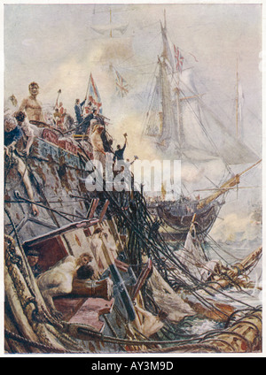 Schlacht von Trafalgar Stockfoto