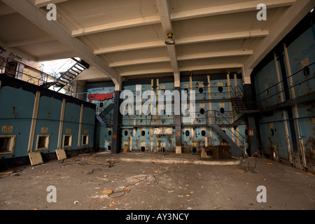 Ein Brownfield-Website-Fabrik. Usine Désaffectée. Stockfoto