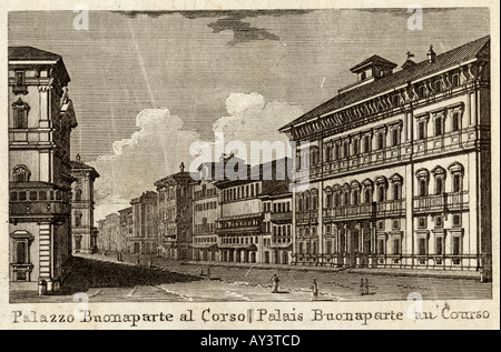 Palazzo Bonaparte Rom Stockfoto