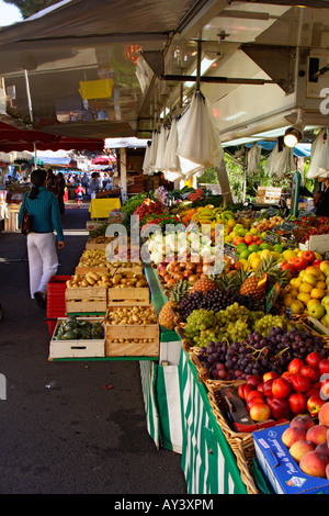 Marktstand in Ajaccio, Korsika, Frankreich Stockfoto