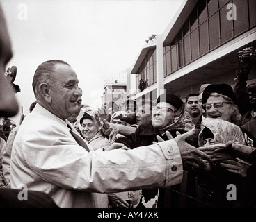 US-Präsident LYNDON B JOHNSON 1966 Kampagnen Stockfoto