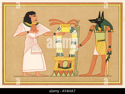 Anubis Osiris braun Bg Stockfoto