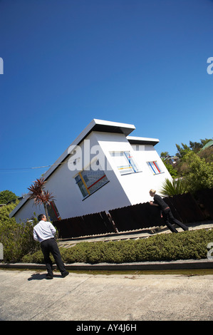 Baldwin Street Welt s steilste Straße Dunedin Neuseeland Südinsel Stockfoto