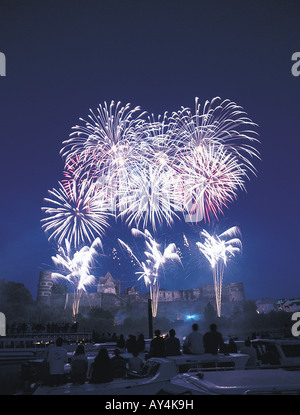 Feuerwerk-Angers Stockfoto