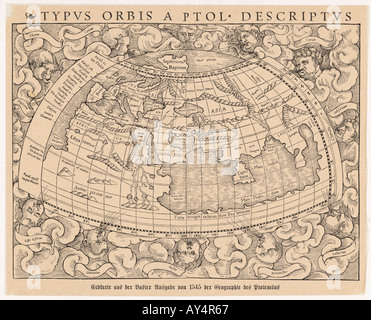 Weltweit bekannte auf Ptolemäus Stockfoto