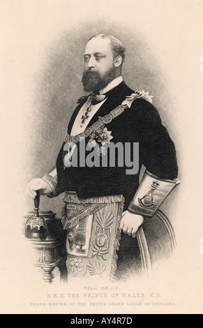 Edward Vii als Mason Stockfoto