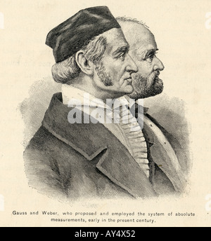 Gauss und Weber Stockfoto