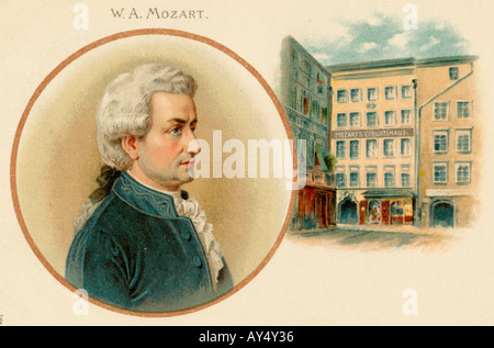 WA Mozart Geburtshaus Stockfoto