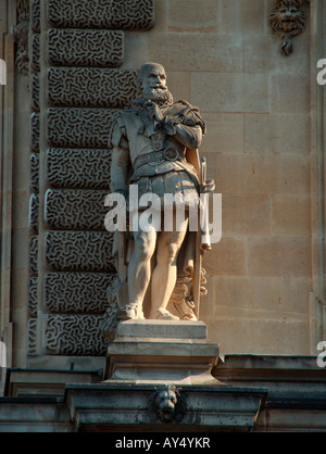 Galerie der Statuen im Innenhof des Louvre. Paris. Frankreich Stockfoto