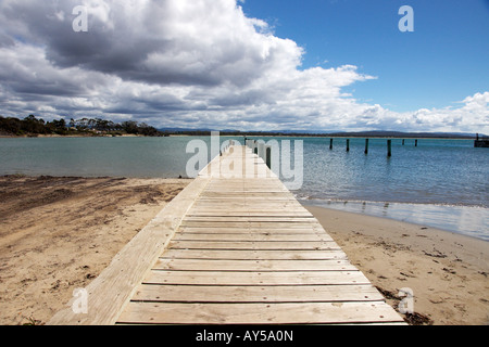 Pier am Swansea Tasmanien Australien. Stockfoto