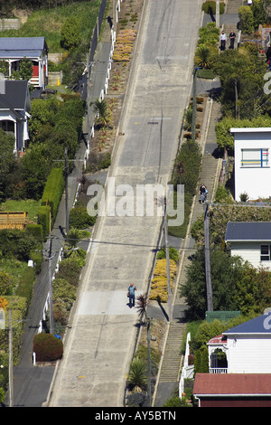 Baldwin Street Welt s steilste Straße Dunedin Neuseeland Südinsel Stockfoto