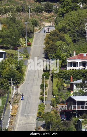 Baldwin Street Welt s steilste Straße Dunedin Neuseeland Südinsel Stockfoto