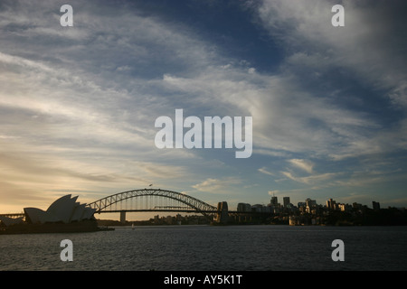 Blick von Frau Macquaries Point Syney Skyline der Stadt Stockfoto