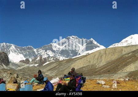 Himalaya-Campingplatz Stockfoto