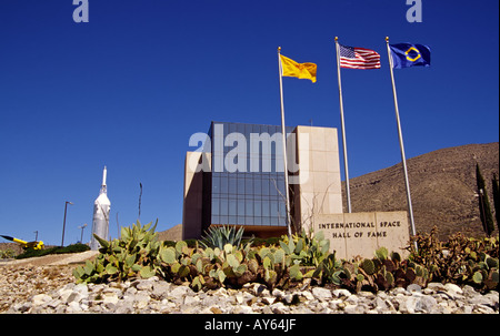 International Space Hall of Fame Museum, und John P Stapp Air und Space Park in Alamogordo, New Mexico. Stockfoto