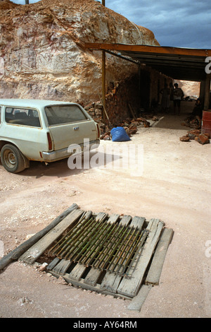 Cooper Pedy Australia Center von Opal mining Stockfoto