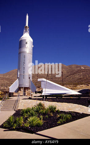 International Space Hall of Fame Museum, und John P Stapp Air und Space Park in Alamogordo, New Mexico. Stockfoto