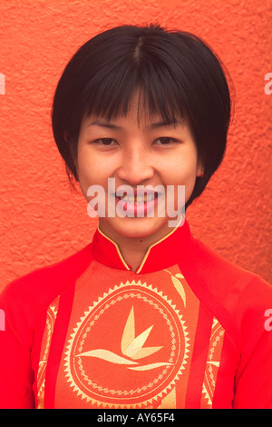 Porträt von bunten Frau in Saigon-Vietnam-Ho-Chi-Minh-Stadt Stockfoto