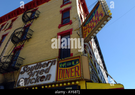 M-G-Soul-Food Restaurant an der 125th Street in Harlem in New York City Stockfoto