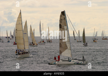 Yachten im jährlichen Swiftsure Classic Rennen Stockfoto