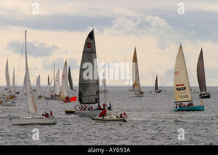 Yachten im jährlichen Swiftsure Classic Rennen Stockfoto