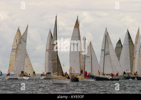 Yachten im jährlichen Swiftsure Classic Rennen Stockfoto