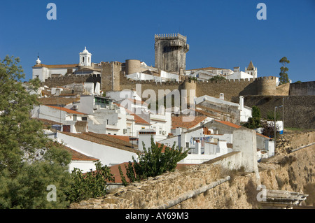 Portugal Alentejo, Estremoz, ummauerten mittelalterlichen Stadt Stockfoto