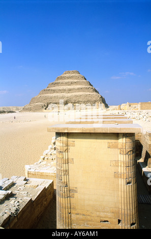 Viermonatiges Le Caire Sud Pyramides de Saqqarah Tombeau de Djéser Stockfoto