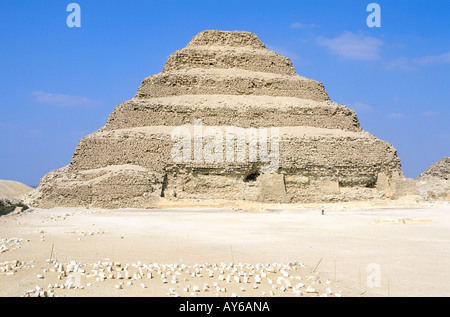 Viermonatiges Le Caire Sud Pyramides de Saqqarah Tombeau de Djéser Stockfoto