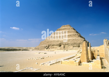 Viermonatiges Le Caire Sud Pyramides de Saqqarah Tombeau de Djéser Stockfoto