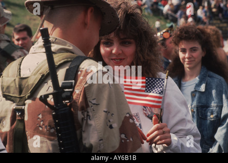 Bravo Company Heimkehr von Desert Storm 1991-New Hampshire-USA Stockfoto