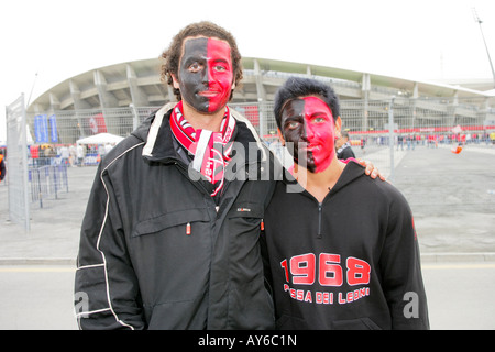 Eine C-Milan-Fans in Istanbul für die 2005 UEFA Champions League Finale Istanbul letzte Türkei Stockfoto