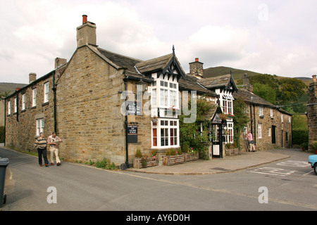 Derbyshire Edale alte Nags Head Pub offizieller Start der Pennine Way Stockfoto