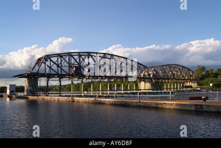 Die Tore bei Lock 15 auf dem Erie Canal Fort Plain New York Mohawk River Stockfoto