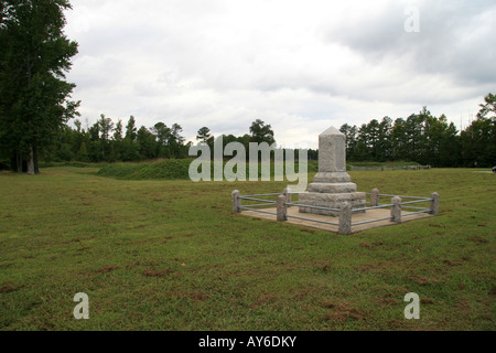 Die Hagood Brigade Denkmal am Fort Wadsworth auf der Union Seige Linie südlich von Petersburg Virginia. Stockfoto