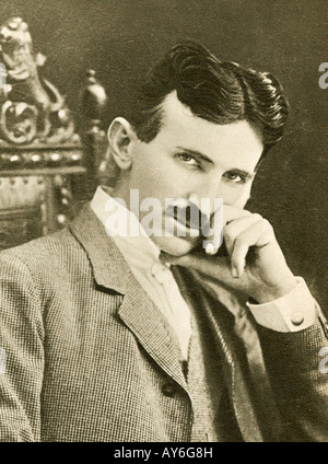 Nikola Tesla (1856-1943), serbisch-US-amerikanischer Physiker, Maschinenbauer und Elektrotechniker. Stockfoto