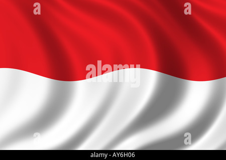 Flagge von Indonesien Stockfoto