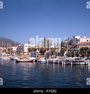 Hafenblick, Marmaris, Provinz Mugla, Republik Türkiye Stockfoto