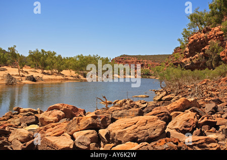 Fluss Kalbarri und Schlucht Westaustralien Stockfoto