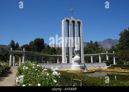 die Huguenot Denkmal Franschhoek Weinregion westlichen Kapprovinz in Südafrika Stockfoto