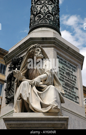 Statue des Propheten, Spalte von der Unbefleckten Empfängnis, Rom Stockfoto