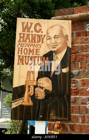 Memphis Tennessee W C praktisch Museum Zeichen Stockfoto