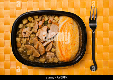 TV Dinner Türkei und Kartoffeln Stockfoto