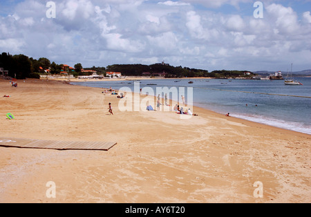 Panoramische Ansicht von Santander Strand Kantabrien Biskaya Golfo de Vizcaya Spanien España Iberia Europa Stockfoto