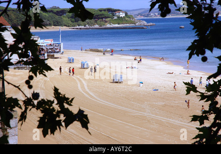 Panoramische Ansicht von Santander Strand Kantabrien Biskaya Golfo de Vizcaya Spanien España Iberia Europa Stockfoto