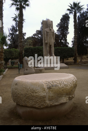 Statue von Ramses II Memphis Kairo Arabische Republik Ägypten ägyptische Nord-Afrika, Naher Osten Stockfoto