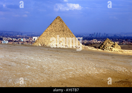 Ägyptische königliche Leichenhalle & Sakralbauten Giza Pyramiden Nekropole Kairo Arabische Republik von Ägypten Nordafrika, Naher Osten Stockfoto